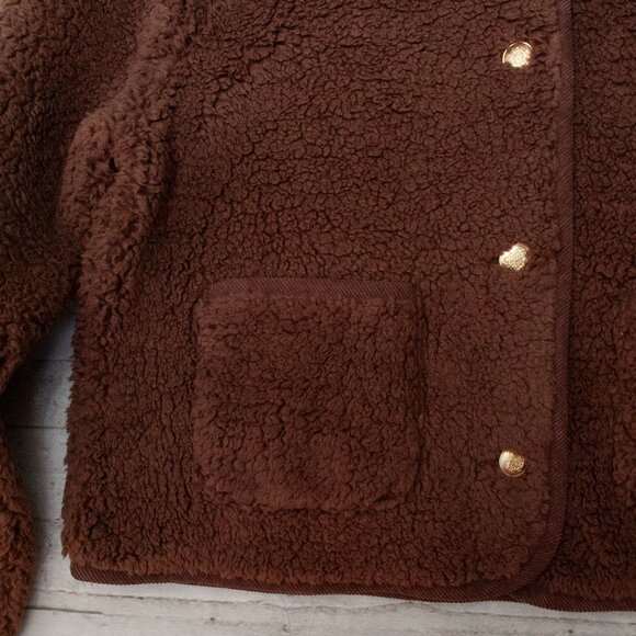 NWT J. Crew Sherpa Lady Jacket in Cocoa size L - Picture 3 of 13